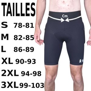 choix des tailles sous-short cuissard VTT -NBP