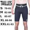 TAILLES DE SOUS-PANTALONS VTT - NBP TTAILLES DE SOUS-PANTALONS DE CYCLISME VTT - NBP
