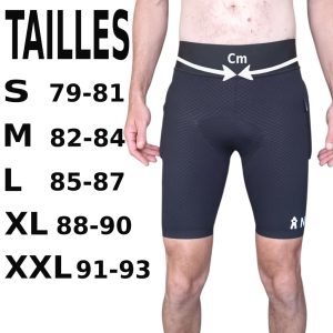 TTAILLES DE SOUS-PANTALONS DE CYCLISME VTT - NBP