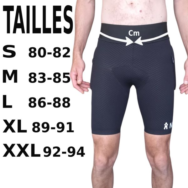 TAILLES CUISSARD CYCLISME VTT NBP