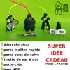 clé démonte obus valve tubeless presta et porte maillon rapide - 5 FONCTIONS