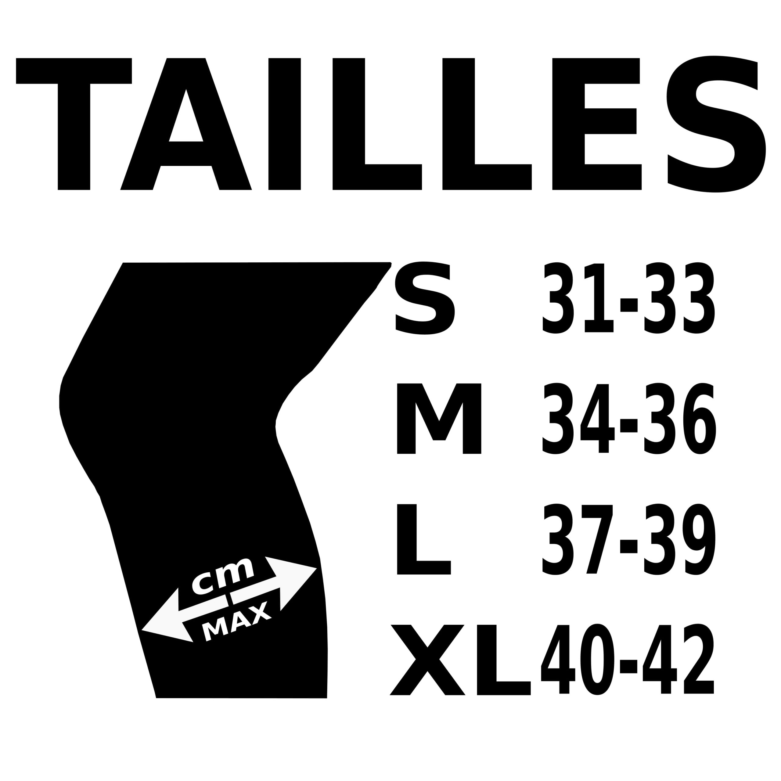 tailles genouillères VTT - NBP tailles genouillères VTT - NBP